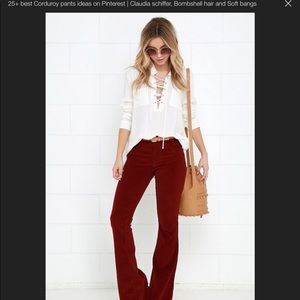 Jean atelier corduroy flare pants. NWOT
